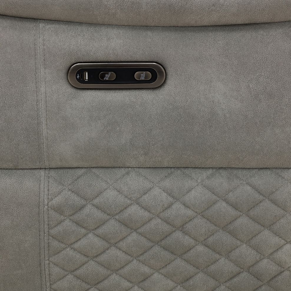 Aldo Large Corner Power Recliner Sofa in Dexter Stone Fabric 8