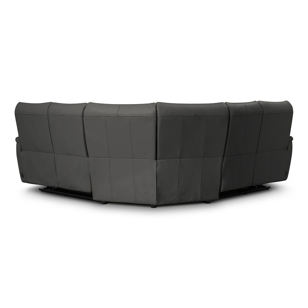 Aldo Large Corner Power Recliner Sofa in Elephant Grey Leather 6