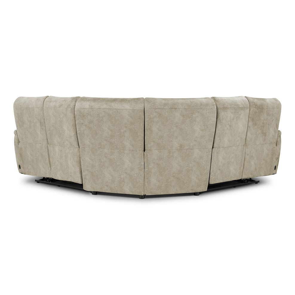 Aldo Large Corner Power Recliner Sofa in Marble Cream Fabric 6