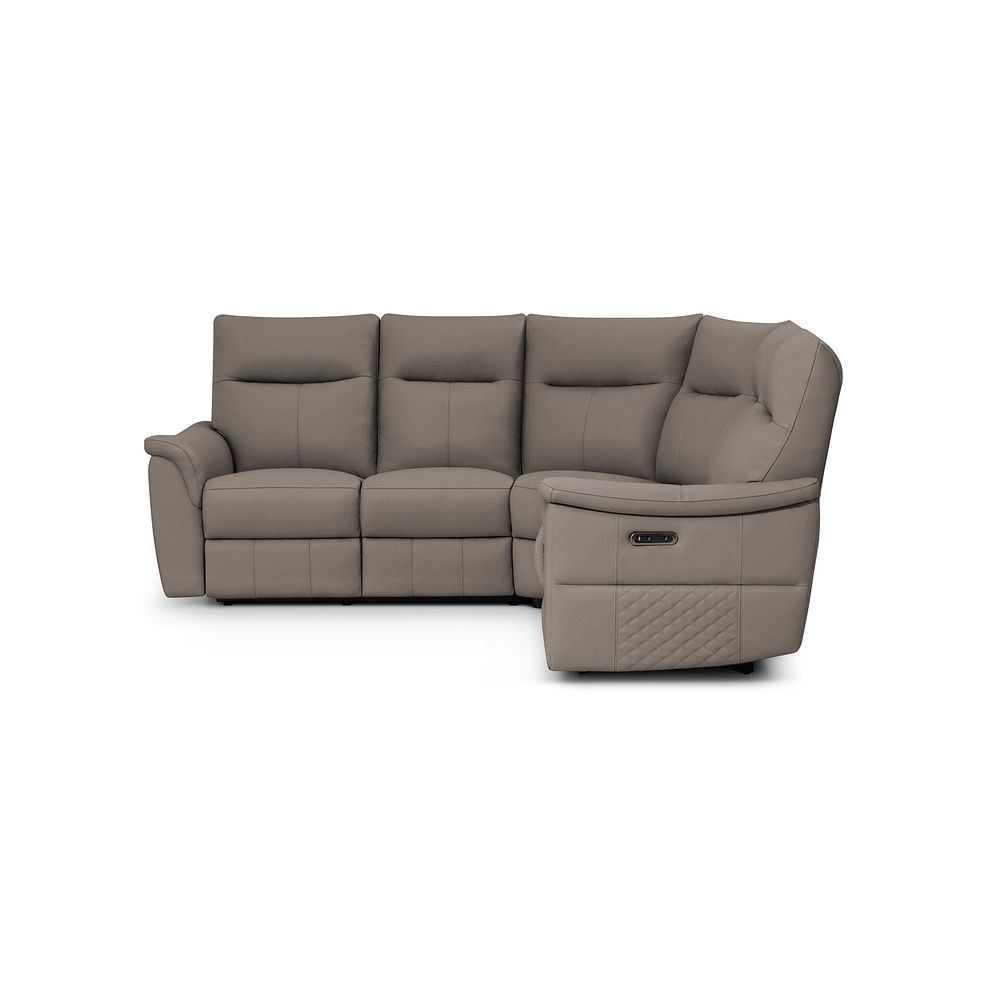 Aldo Large Corner Power Recliner Sofa in Oyster Leather 5