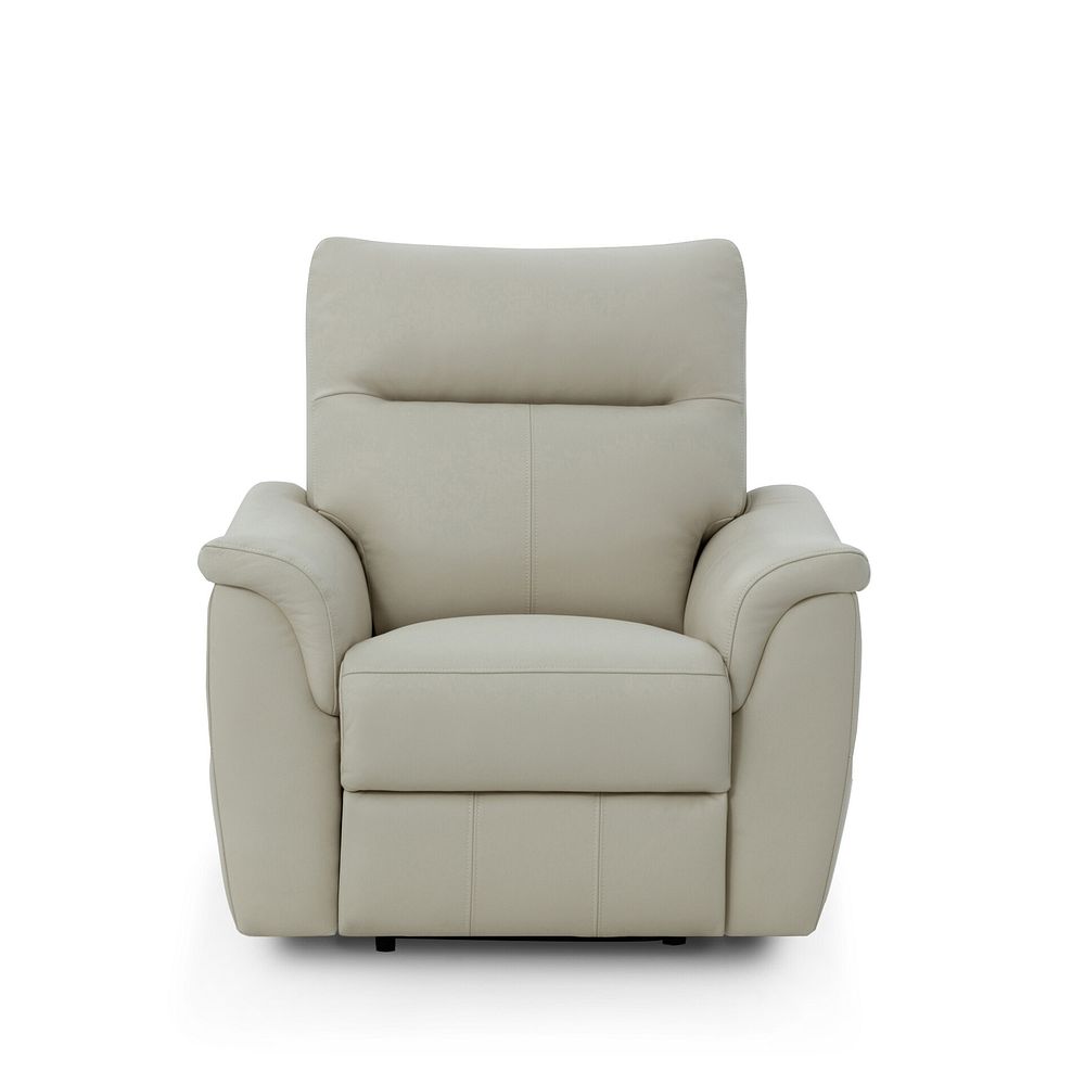 Aldo Recliner Armchair in Bone China Leather 2