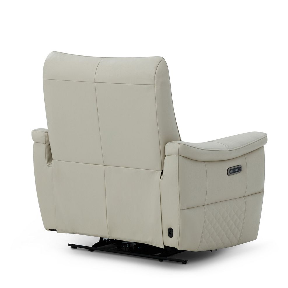 Aldo Recliner Armchair in Bone China Leather 5