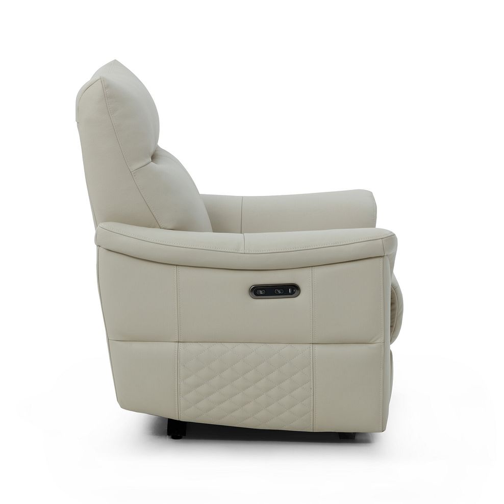 Aldo Recliner Armchair in Bone China Leather 6