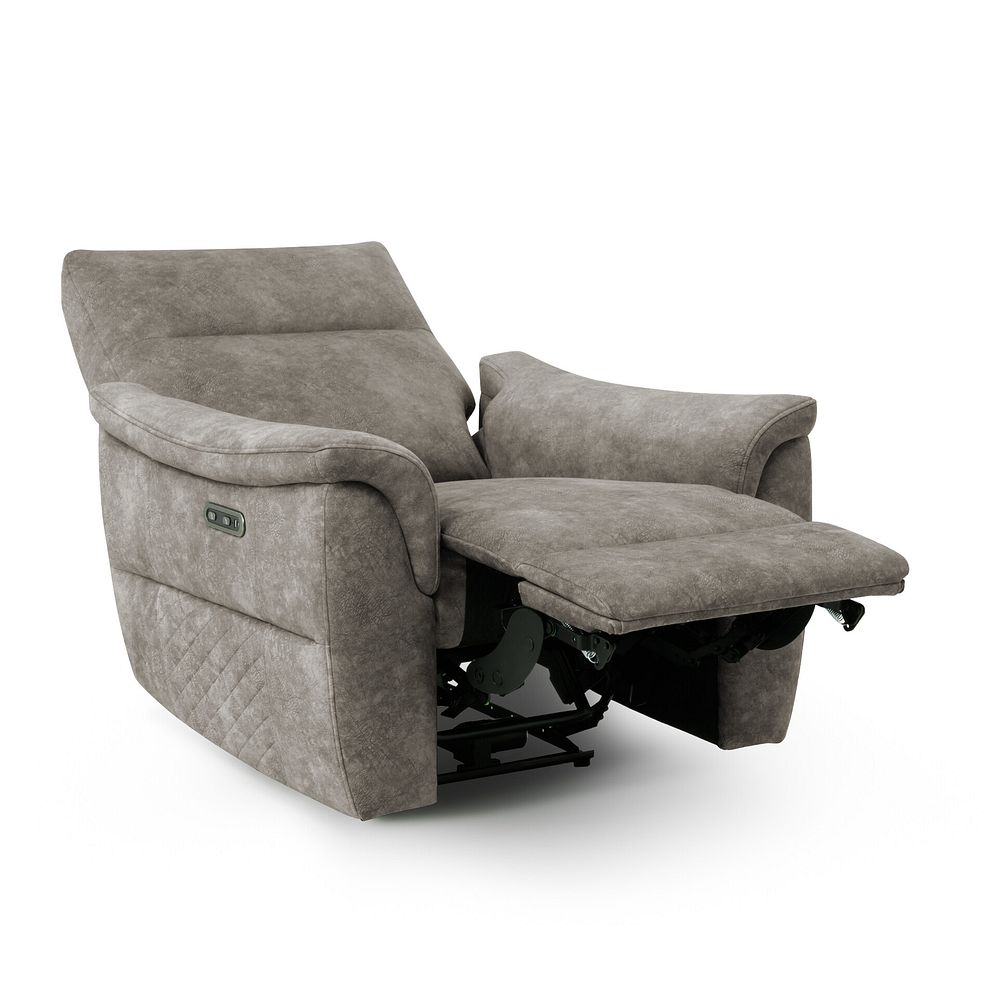 Aldo Recliner Armchair in Marble Charcoal Fabric 4