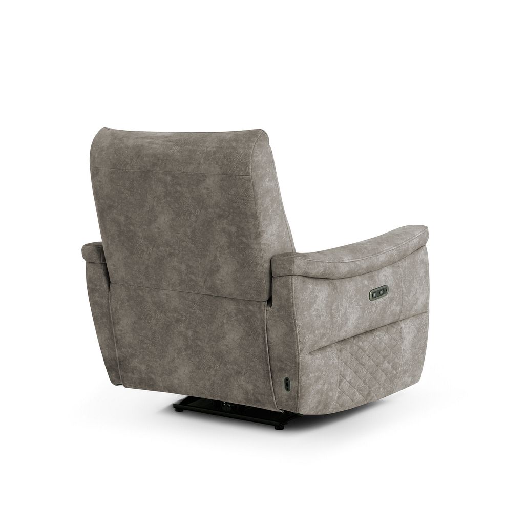 Aldo Recliner Armchair in Marble Charcoal Fabric Thumbnail 5