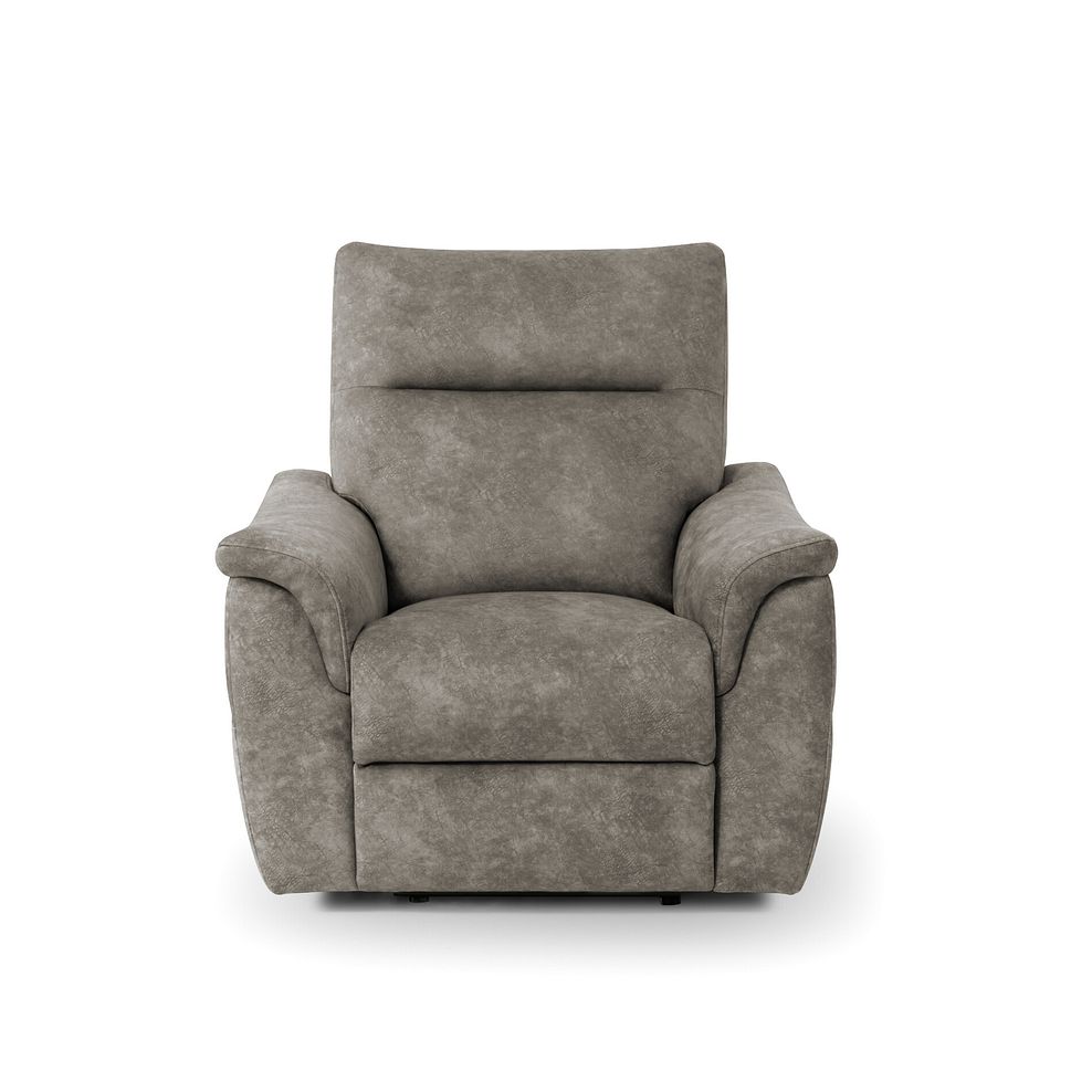 Aldo Recliner Armchair in Marble Charcoal Fabric Thumbnail 2