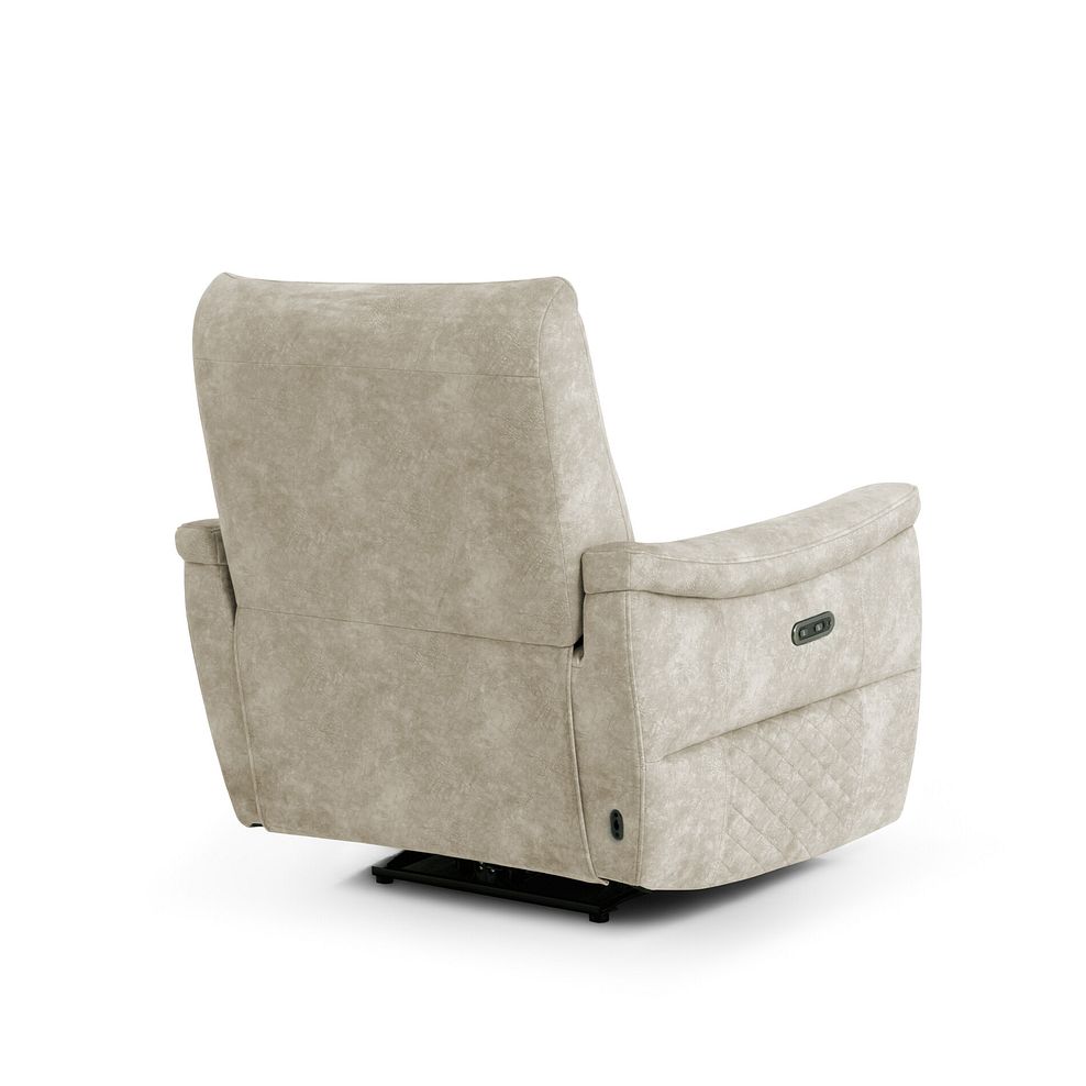 Aldo Recliner Armchair in Marble Cream Fabric 5