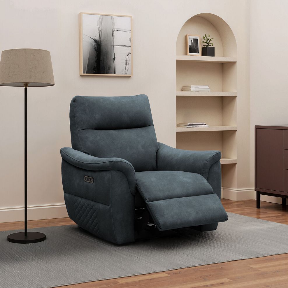 Aldo Recliner Armchair in Dexter Shadow Fabric 1