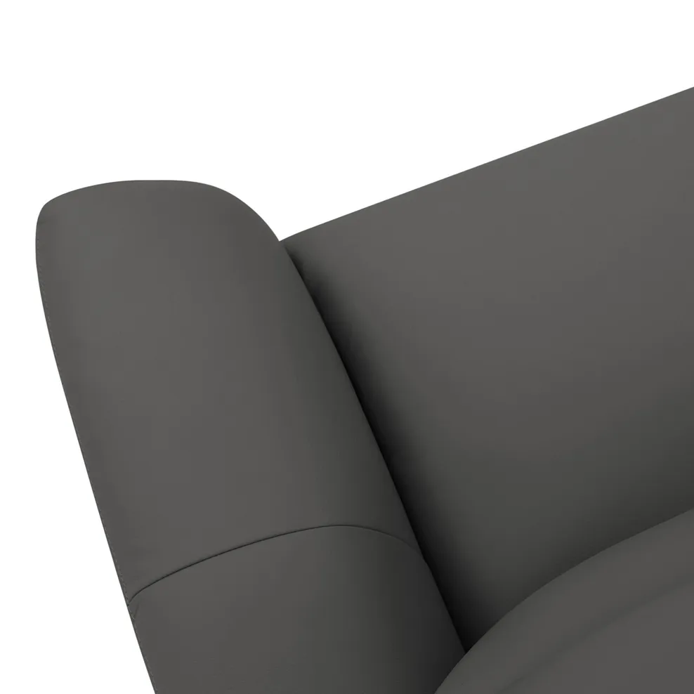 Aldo Recliner Armchair in Elephant Grey Leather 13