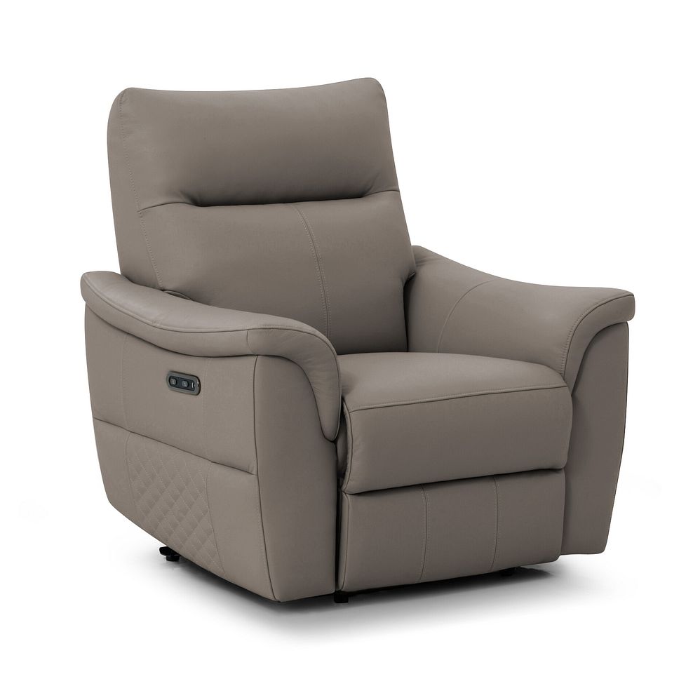 Aldo Recliner Armchair in Oyster Leather 1