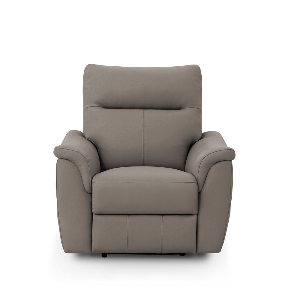 Aldo Recliner Armchair in Oyster Leather 2