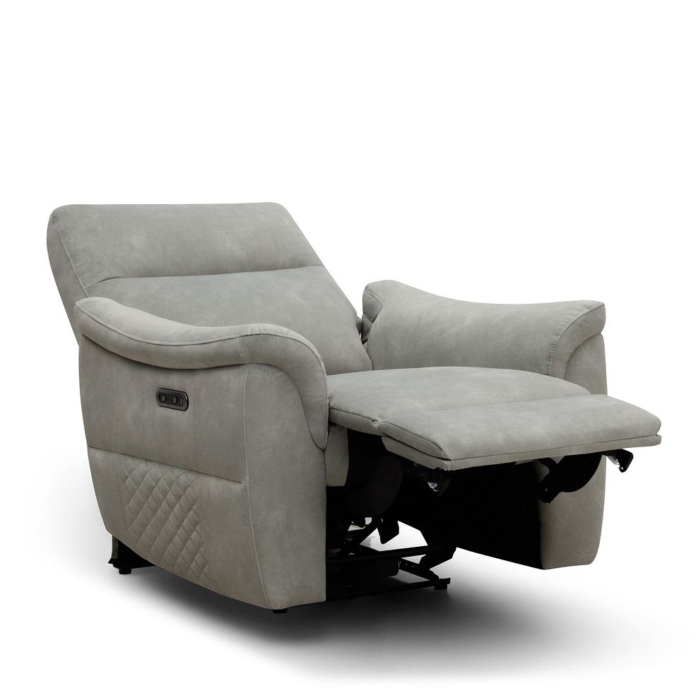 Aldo Recliner Armchair in Dexter Stone Fabric 4