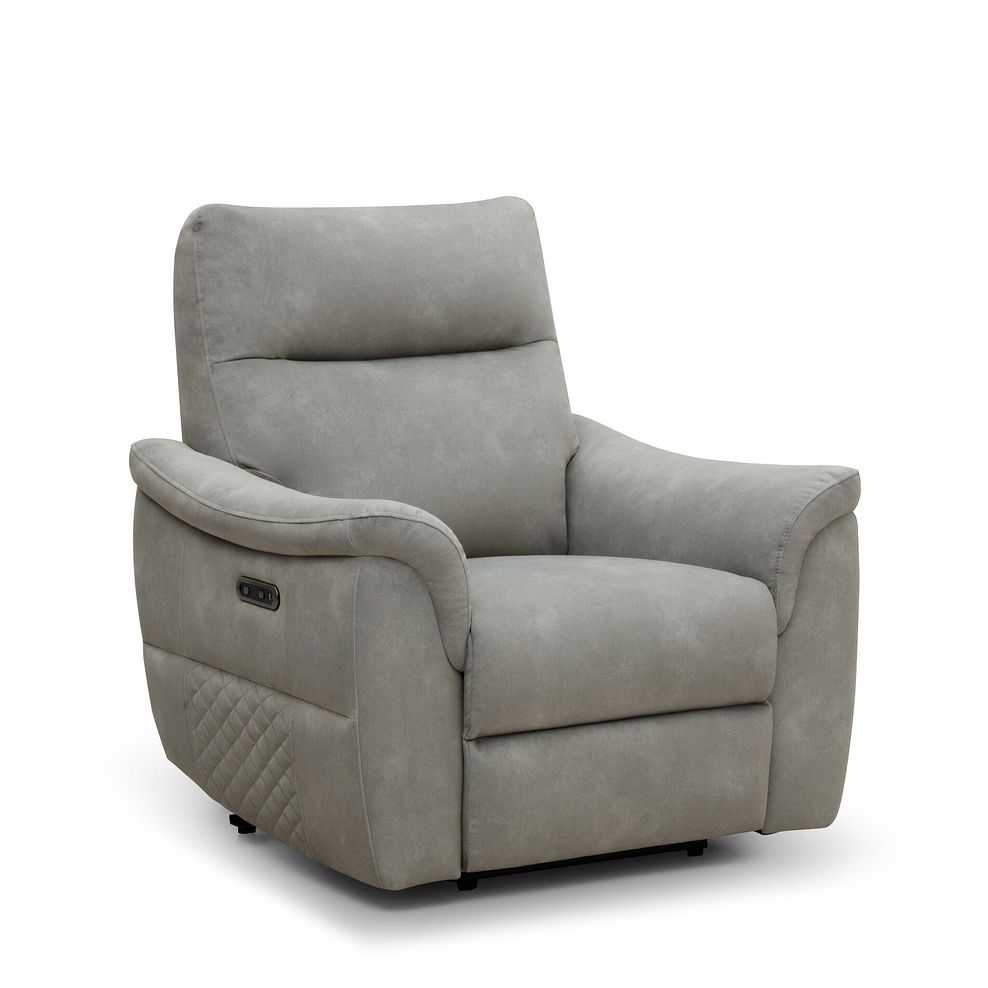 Aldo Recliner Armchair in Dexter Stone Fabric 1