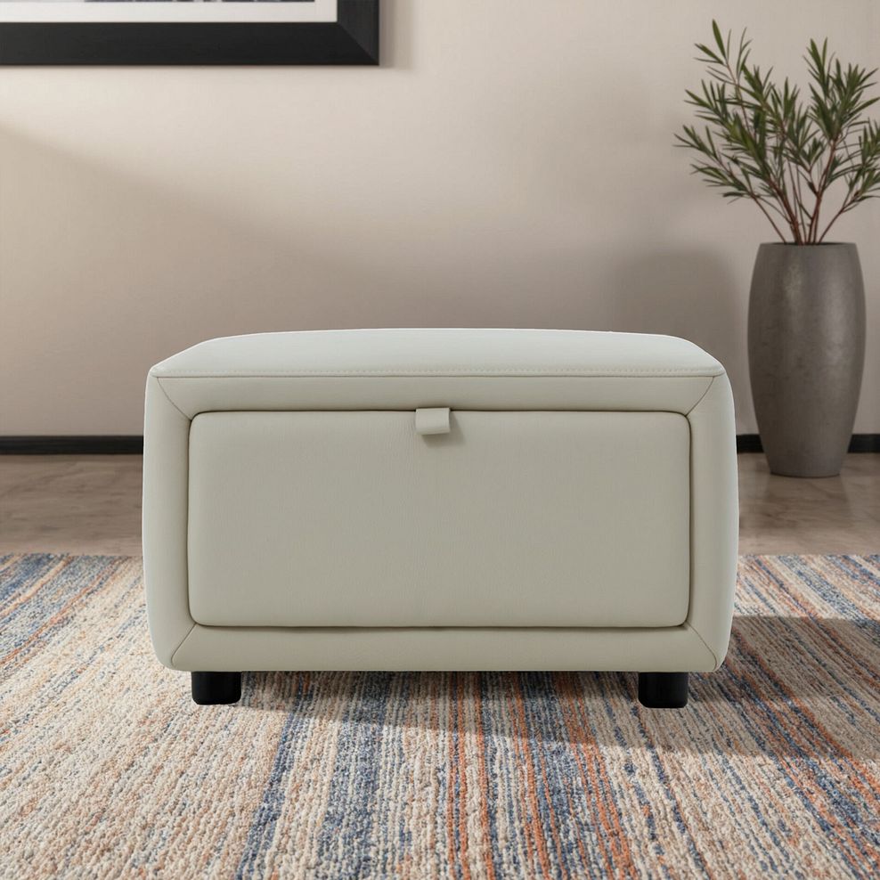 Aldo Storage Footstool in Bone China Leather 1