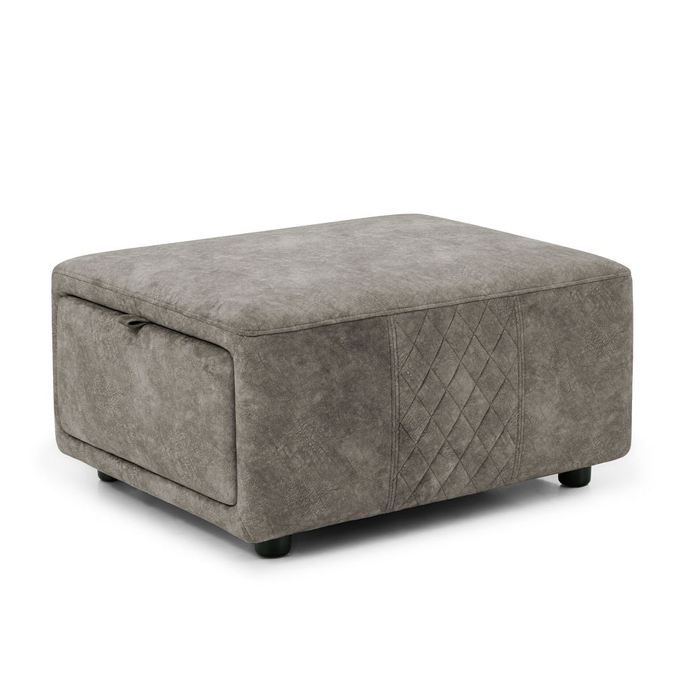 Aldo Storage Footstool in Marble Charcoal Fabric 1