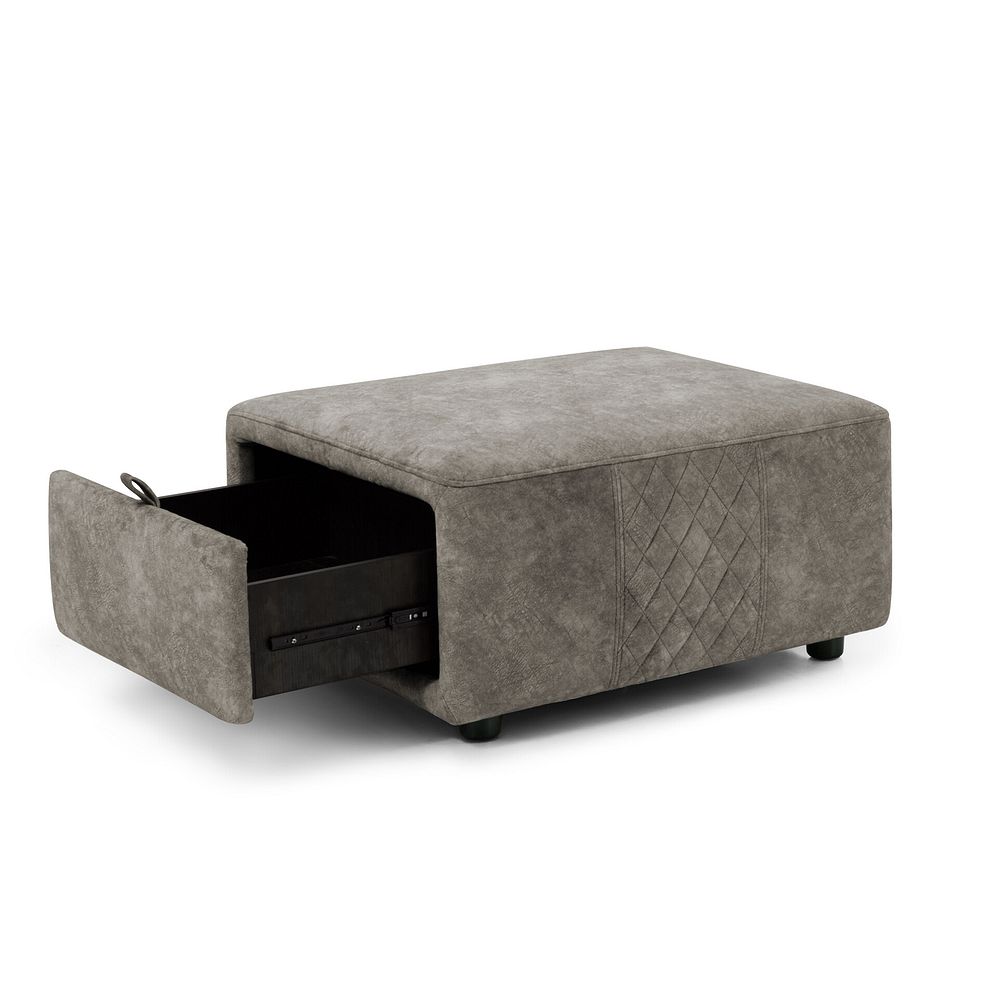 Aldo Storage Footstool in Marble Charcoal Fabric 2
