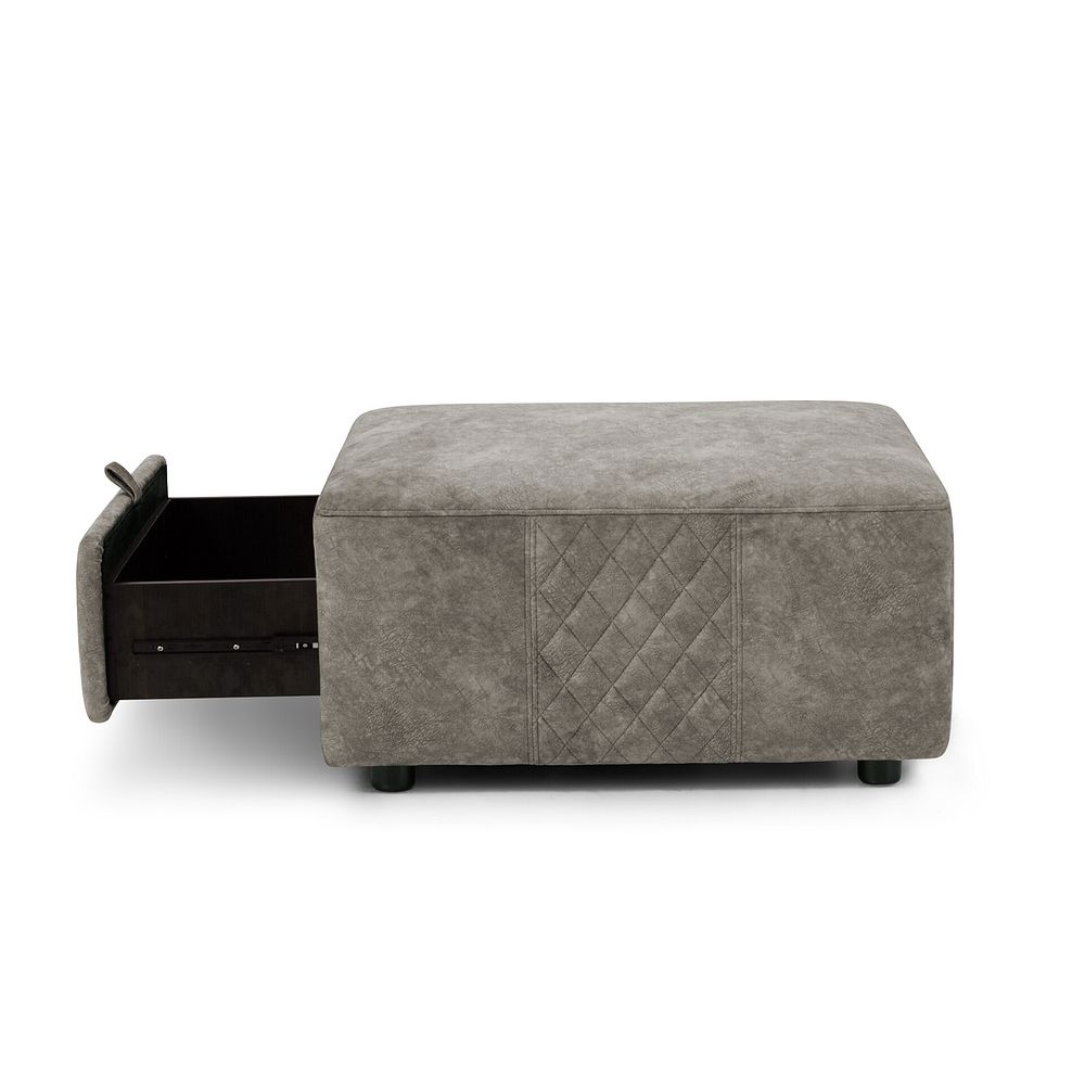 Aldo Storage Footstool in Marble Charcoal Fabric 4
