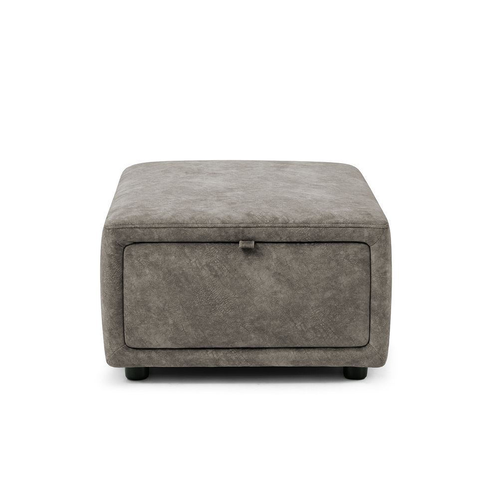 Aldo Storage Footstool in Marble Charcoal Fabric 5