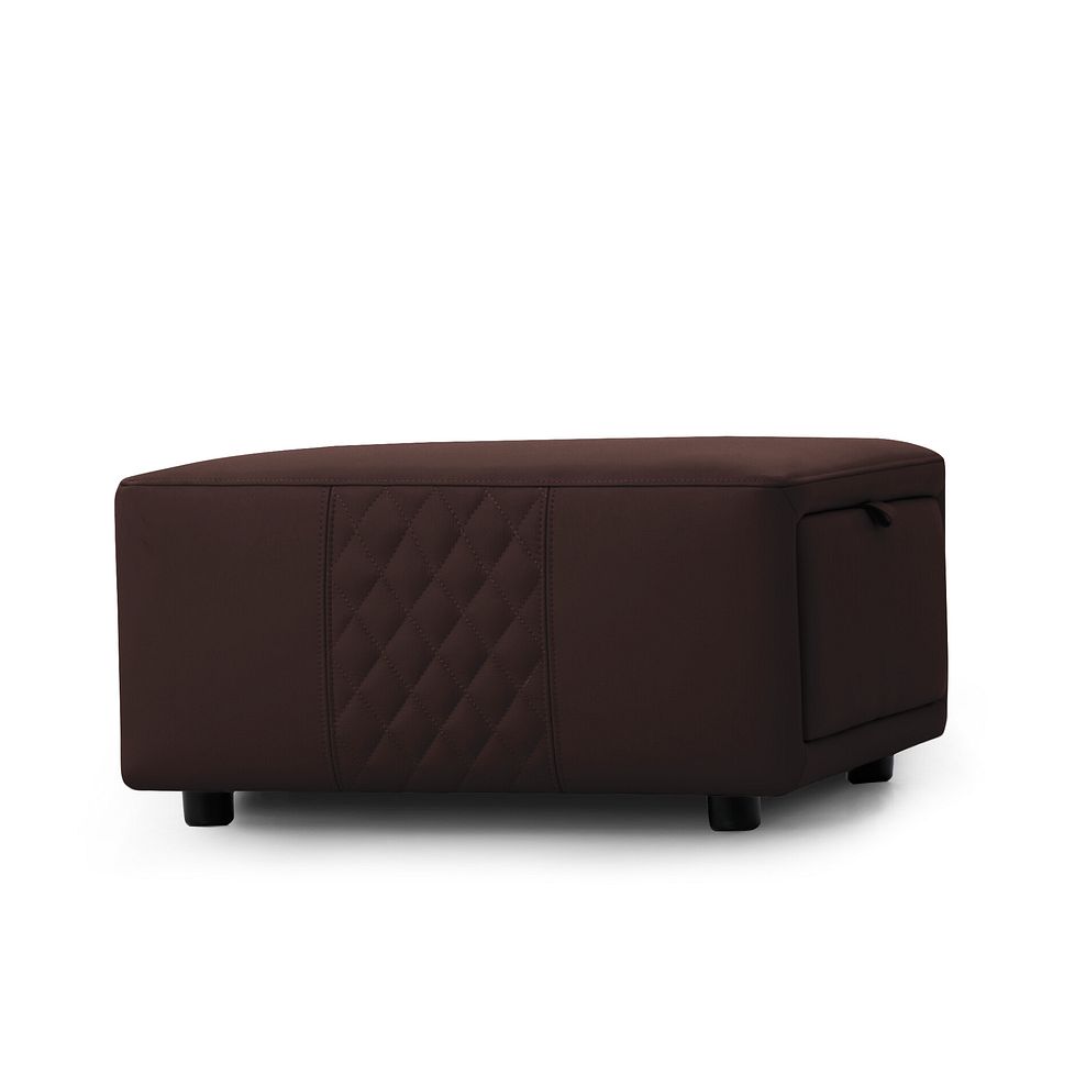 Aldo Storage Footstool in Chestnut Leather