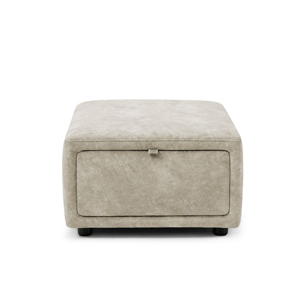 Aldo Storage Footstool in Marble Cream Fabric 5