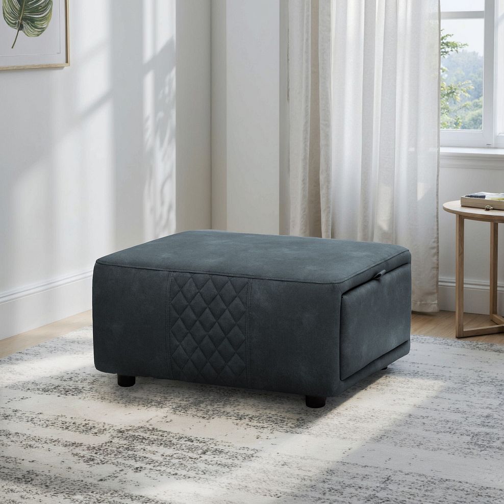 Aldo Storage Footstool in Dexter Shadow Fabric 1