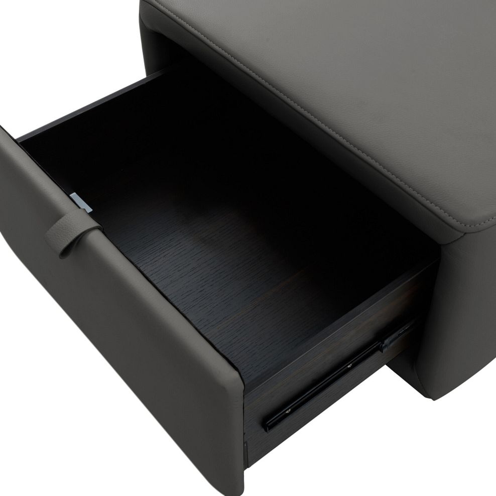 Aldo Storage Footstool in Elephant Grey Leather 8
