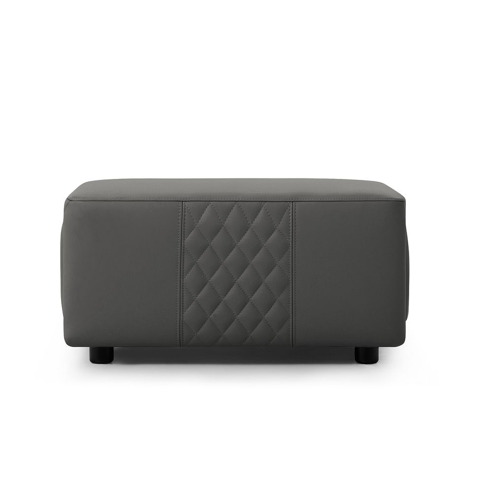 Aldo Storage Footstool in Elephant Grey Leather 4
