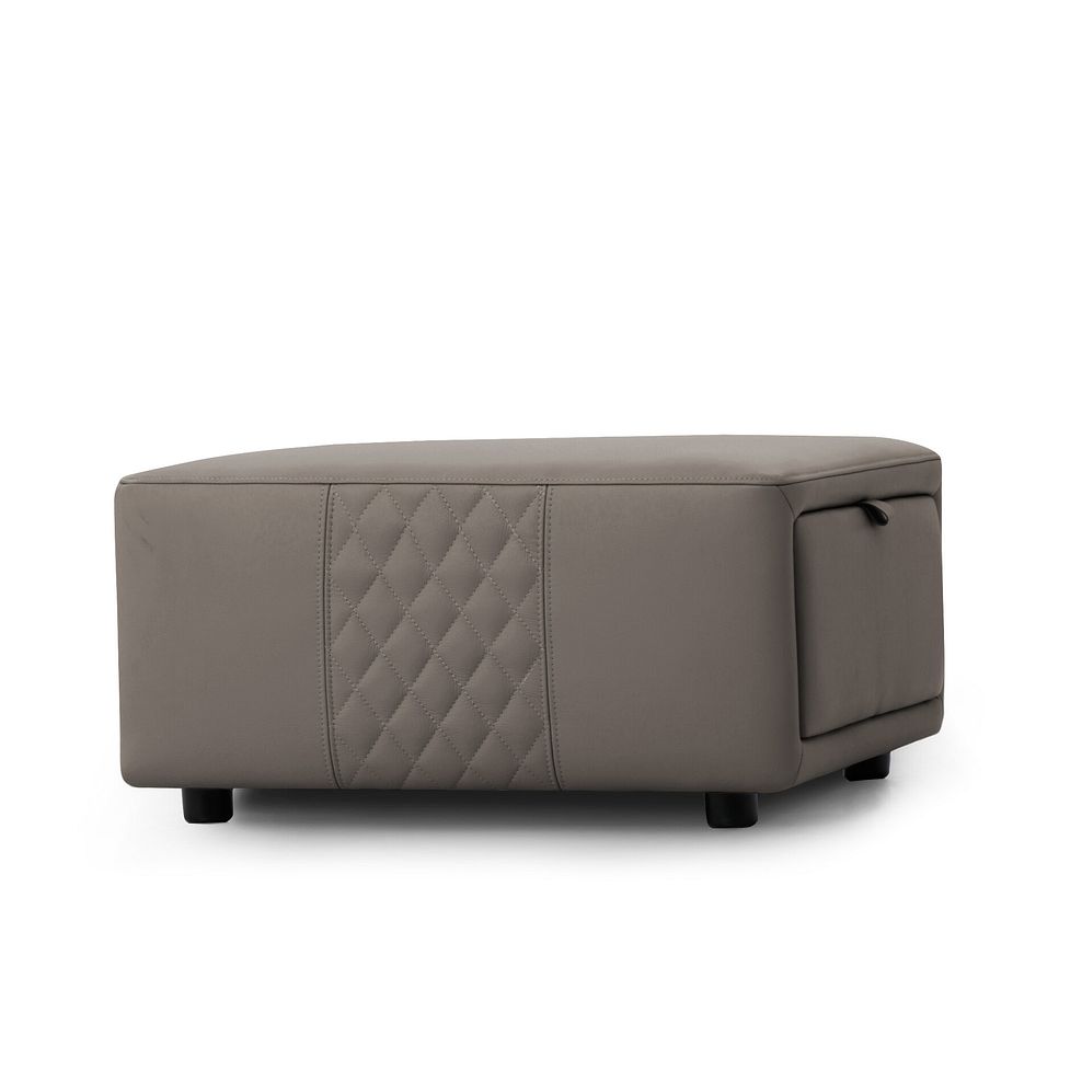 Aldo Storage Footstool in Oyster Leather 1