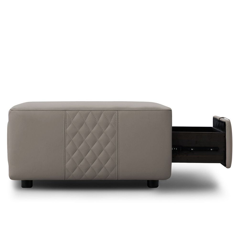 Aldo Storage Footstool in Oyster Leather 5