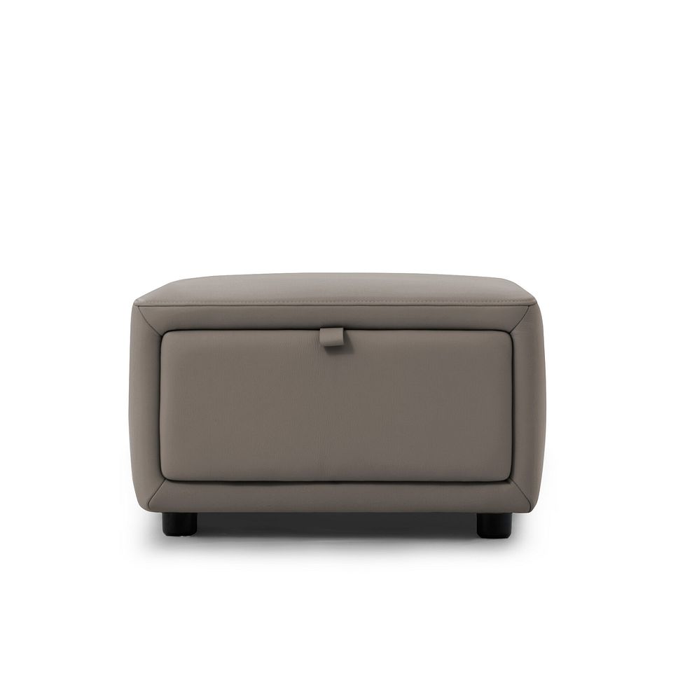 Aldo Storage Footstool in Oyster Leather 4