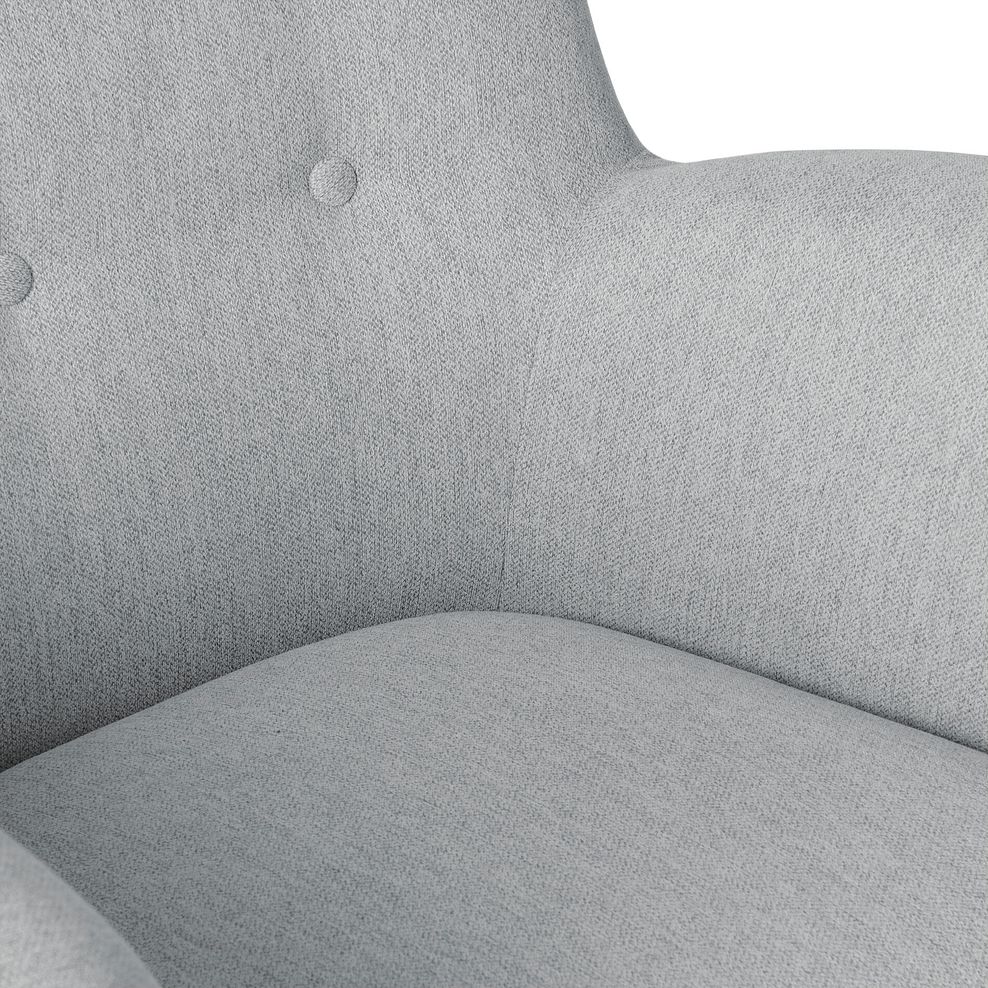 Alexander Accent Chair in Linen Nickel Fabric 9