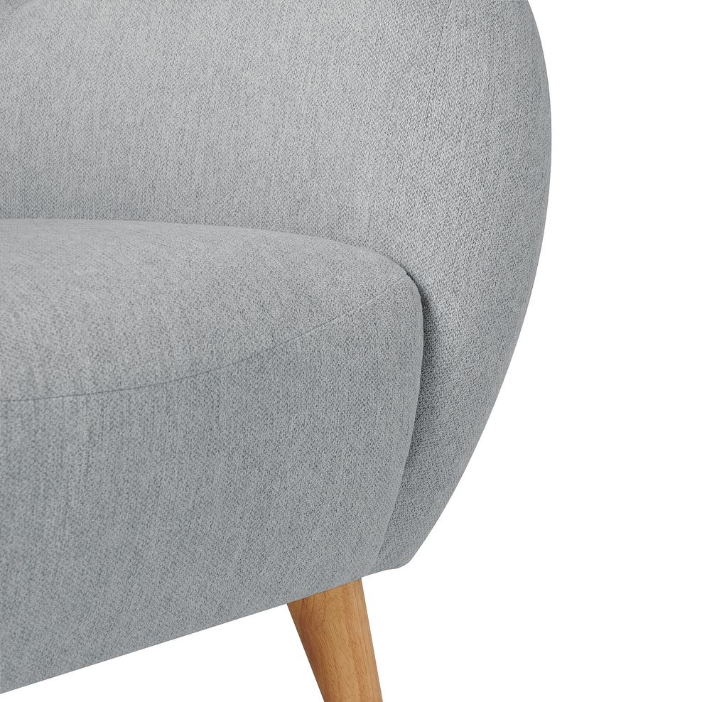 Alexander Accent Chair in Linen Nickel Fabric 8