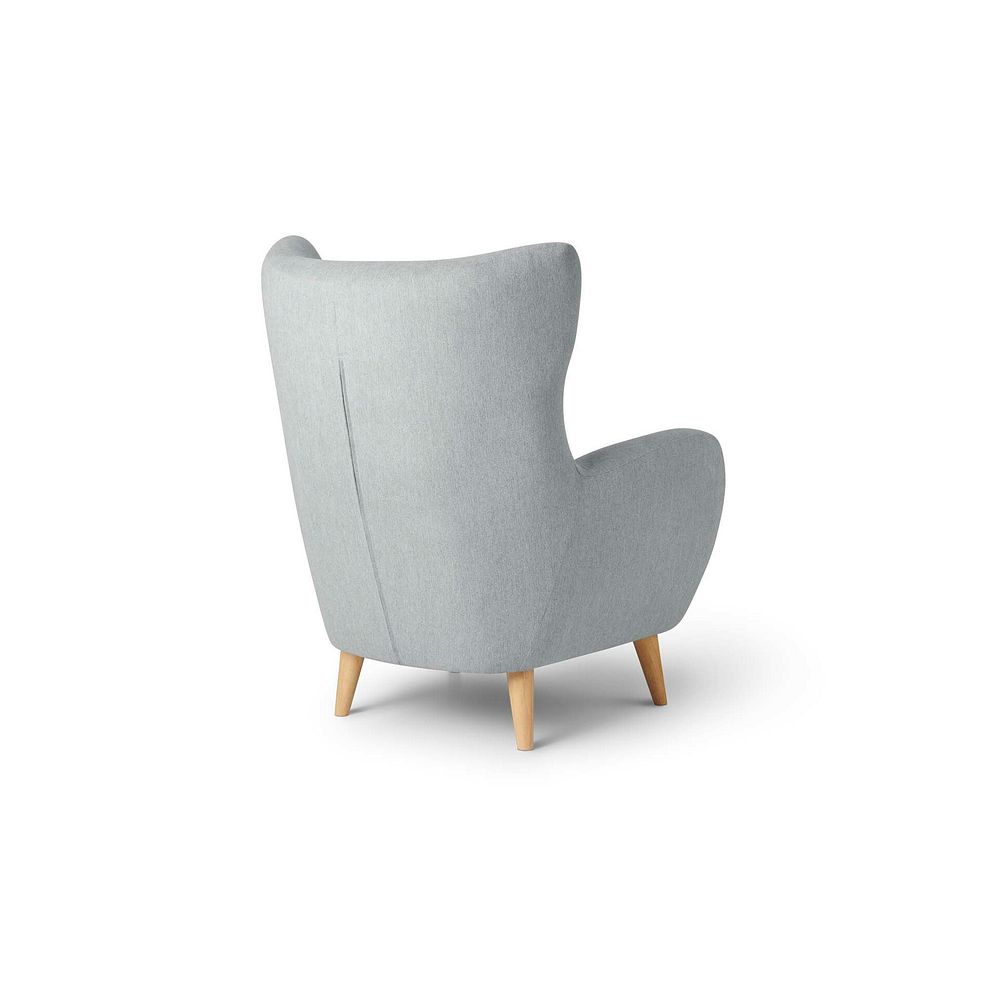 Alexander Accent Chair in Linen Nickel Fabric 5