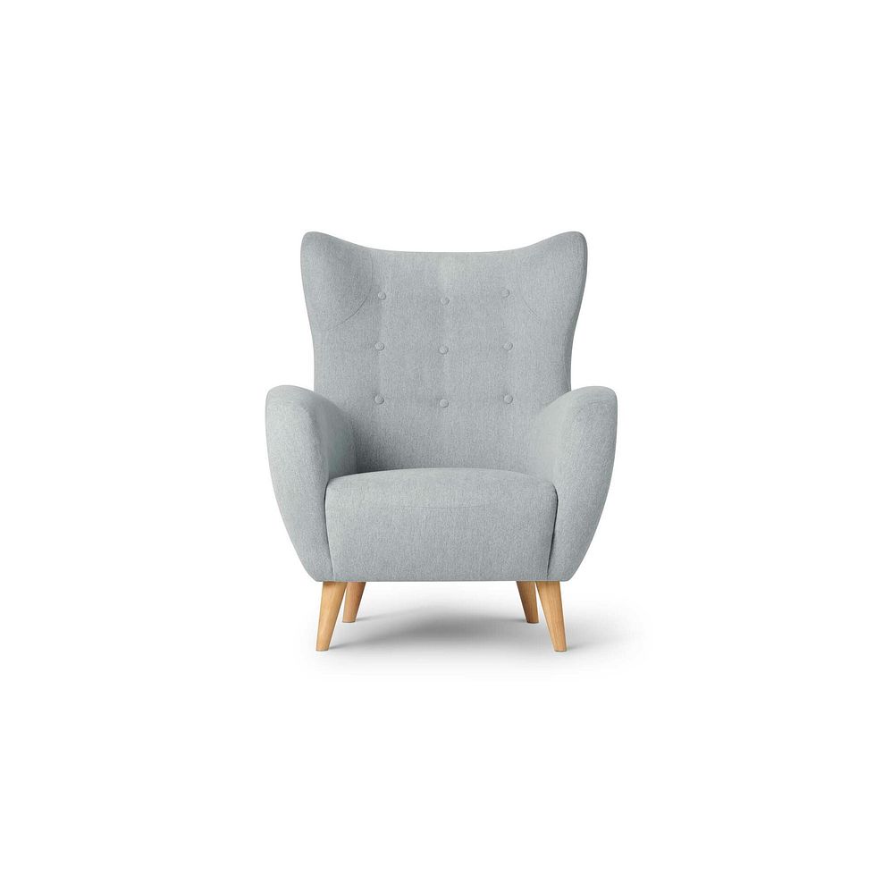 Alexander Accent Chair in Linen Nickel Fabric 3