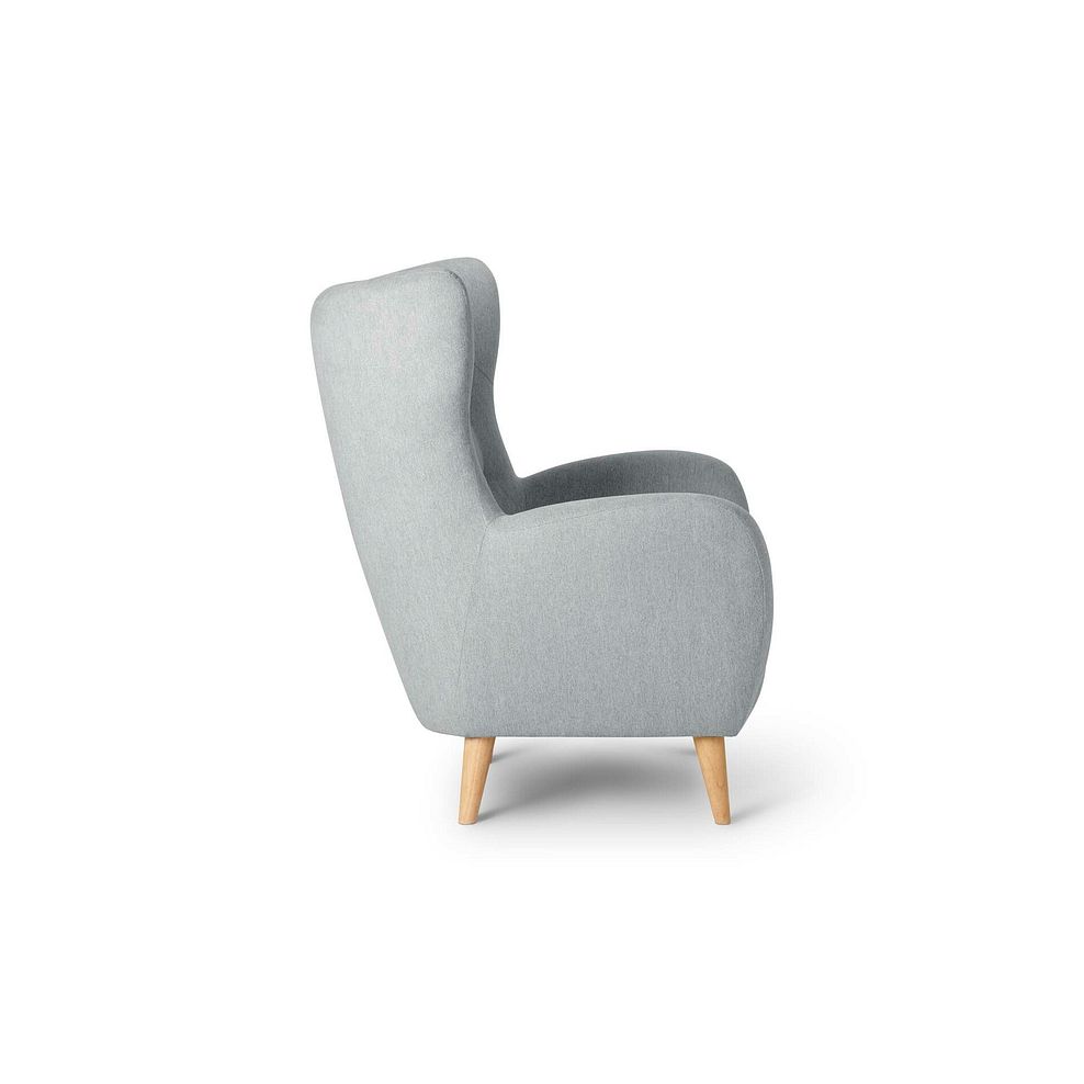 Alexander Accent Chair in Linen Nickel Fabric 4