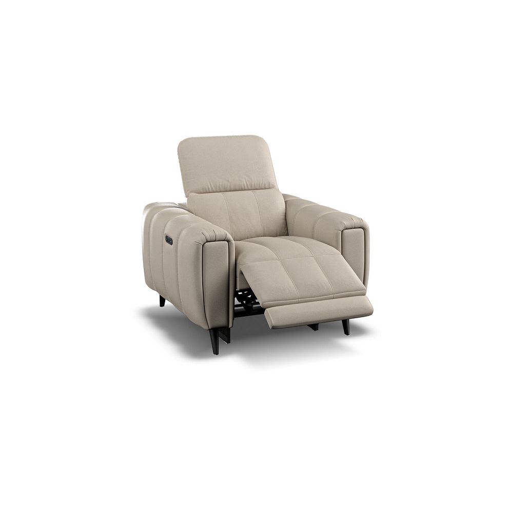 Amalfi Recliner Armchair With Power Headrest in Pebble Leather 5