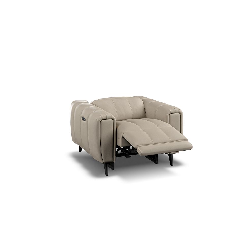 Amalfi Recliner Armchair With Power Headrest in Pebble Leather 6