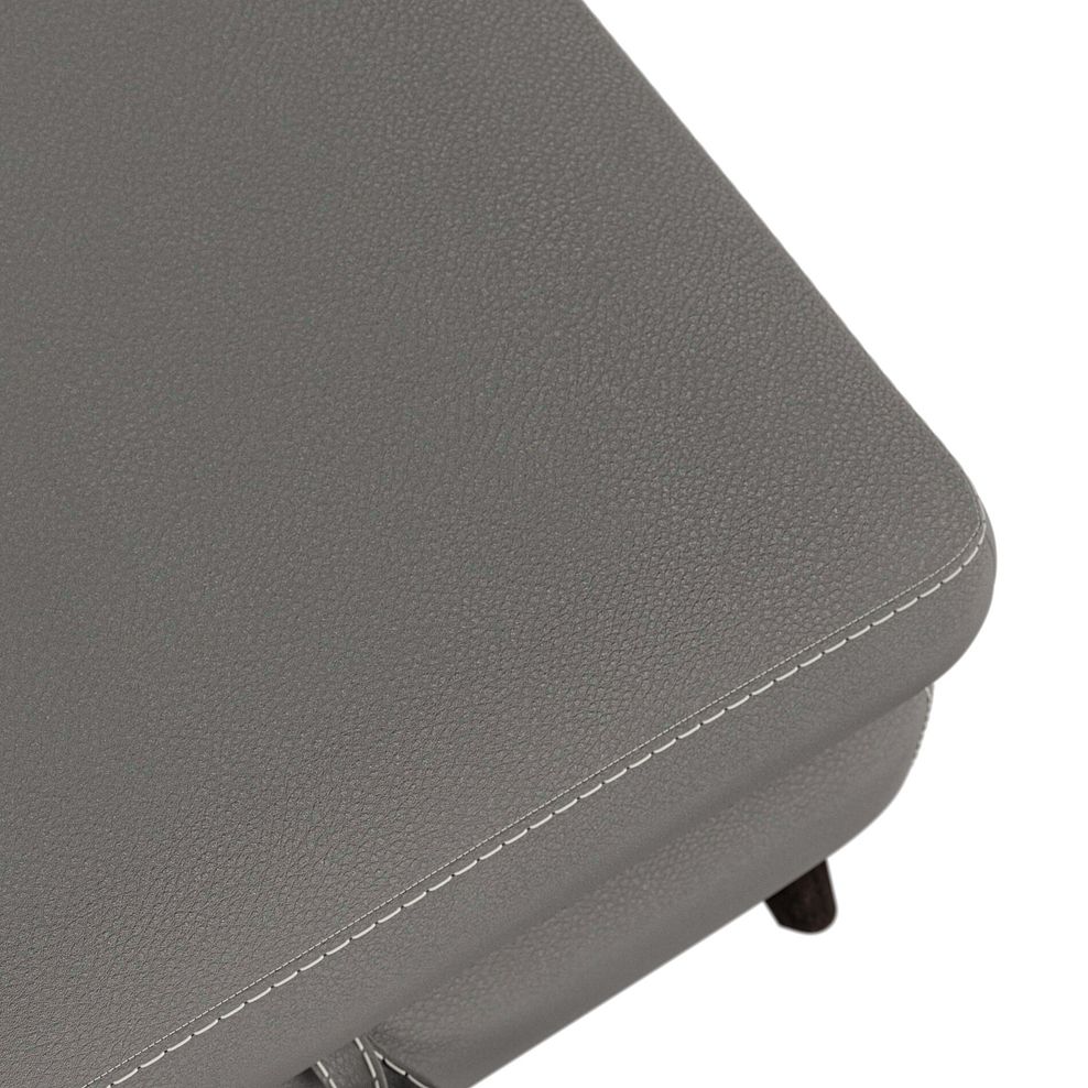 Amalfi Storage Footstool in Elephant Grey Leather 4