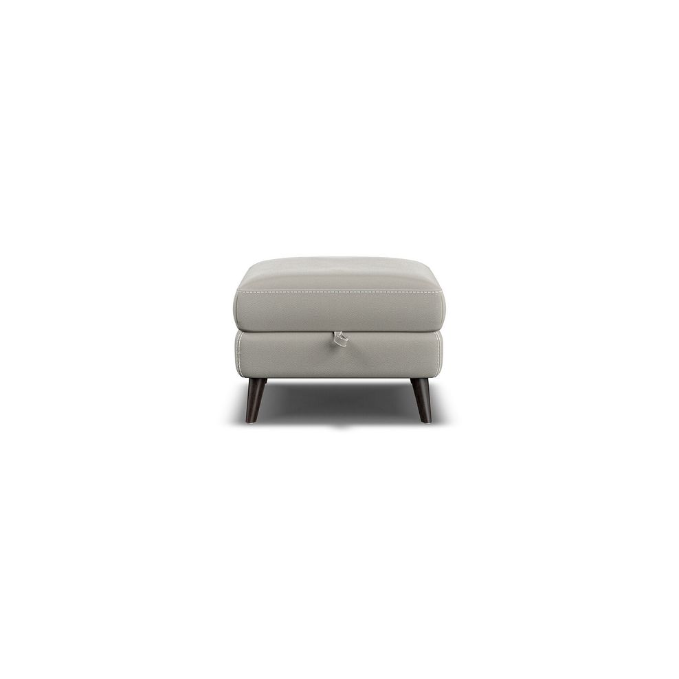 Amalfi Storage Footstool in Taupe Leather 3