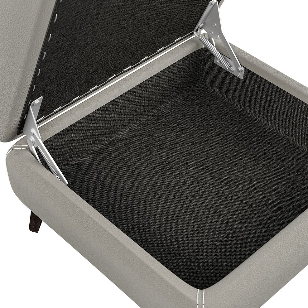 Amalfi Storage Footstool in Taupe Leather 6