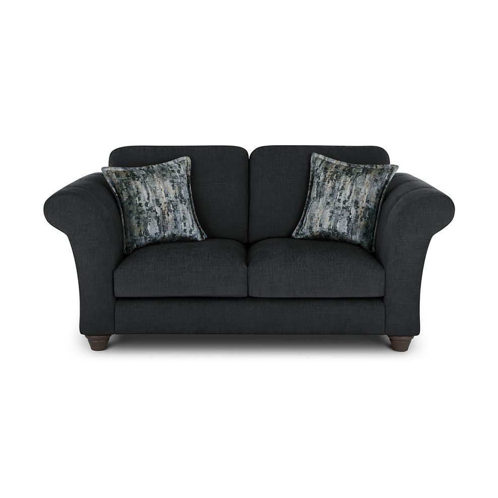 Amelie 2 Seater Sofa in Polar Anthracite Fabric with Grey Ash Feet 2