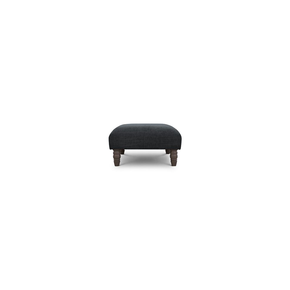 Amelie Footstool in Polar Anthracite Fabric with Grey Ash Feet 3