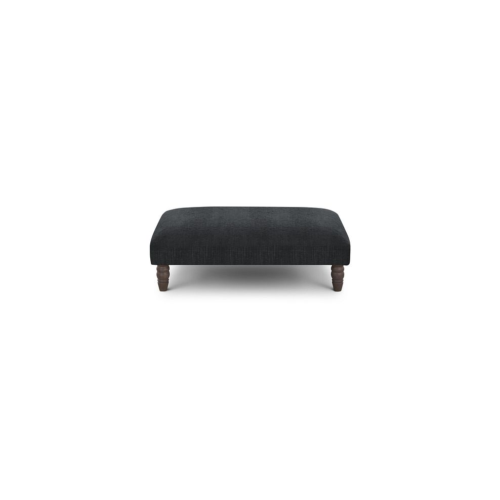 Amelie Footstool in Polar Anthracite Fabric with Grey Ash Feet Thumbnail 2
