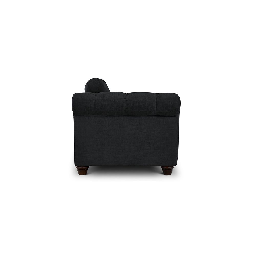 Amelie Loveseat in Polar Anthracite Fabric with Antiqued Feet 4