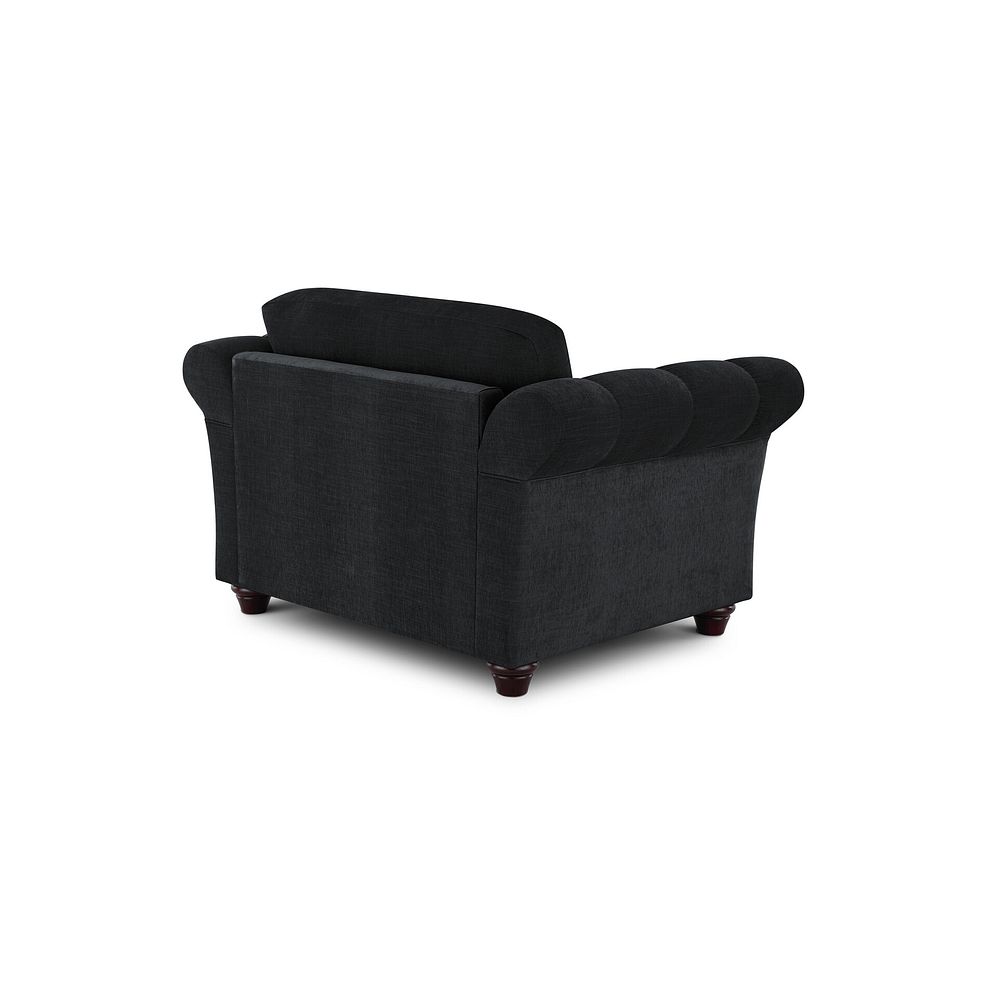 Amelie Loveseat in Polar Anthracite Fabric with Antiqued Feet 3