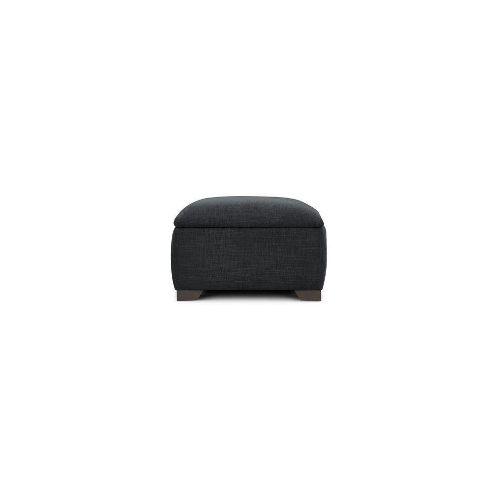 Amelie Storage Footstool in Polar Anthracite Fabric with Grey Ash Feet 4