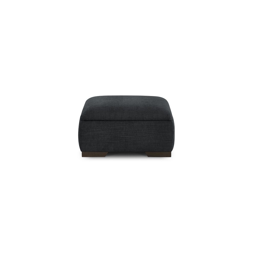 Amelie Storage Footstool in Polar Anthracite Fabric with Grey Ash Feet 2