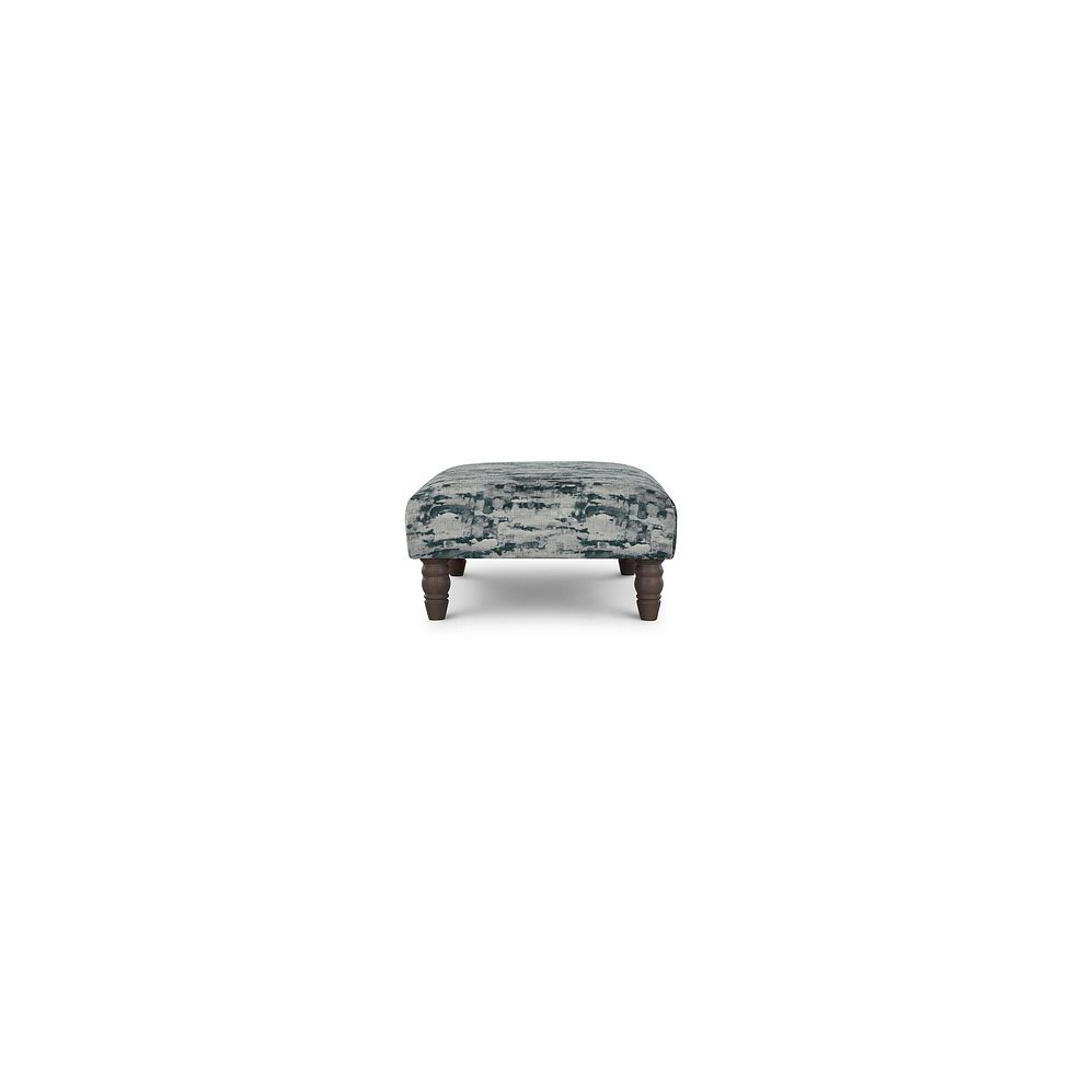 Amelie Footstool in Porter Charcoal Fabric with Grey Ash Feet 3