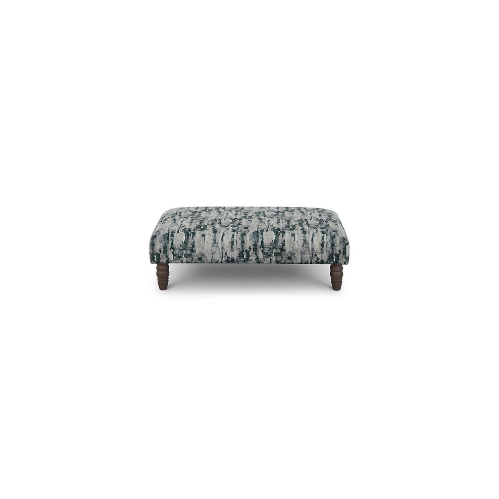 Amelie Footstool in Porter Charcoal Fabric with Grey Ash Feet 2