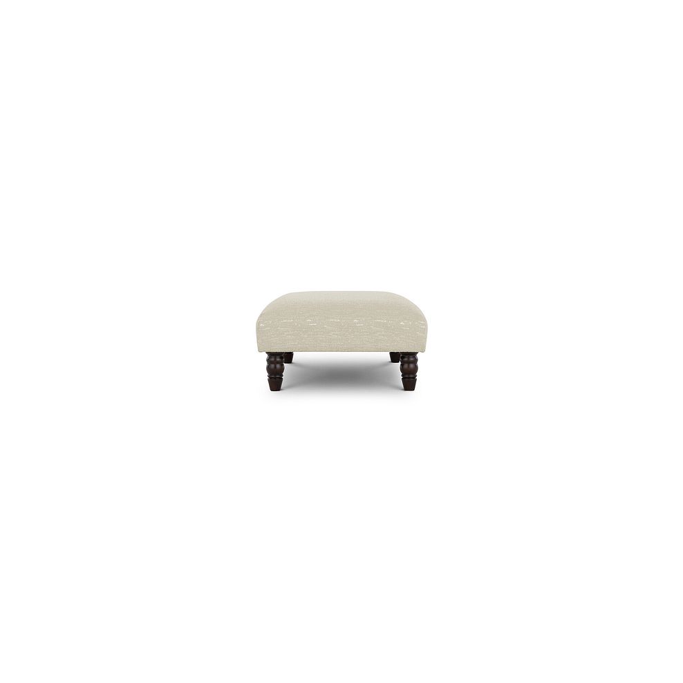 Amelie Footstool in Palmer Cream Fabric with Antiqued Feet 3